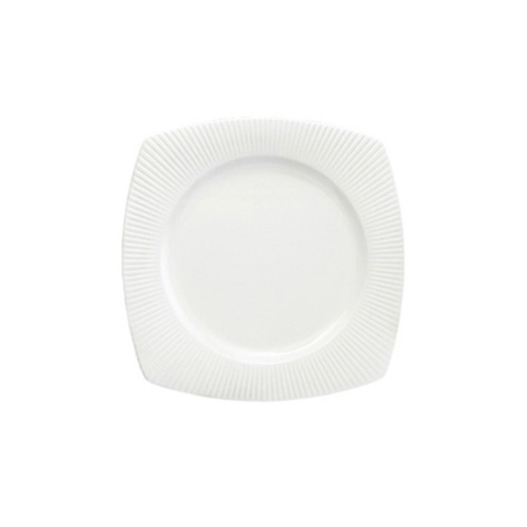 Тарелка квадратная S0513, 21.5 см, фарфор, white