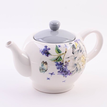 Заварочный чайник с крышкой 950мл Букет фантазий доломит LR (60203)