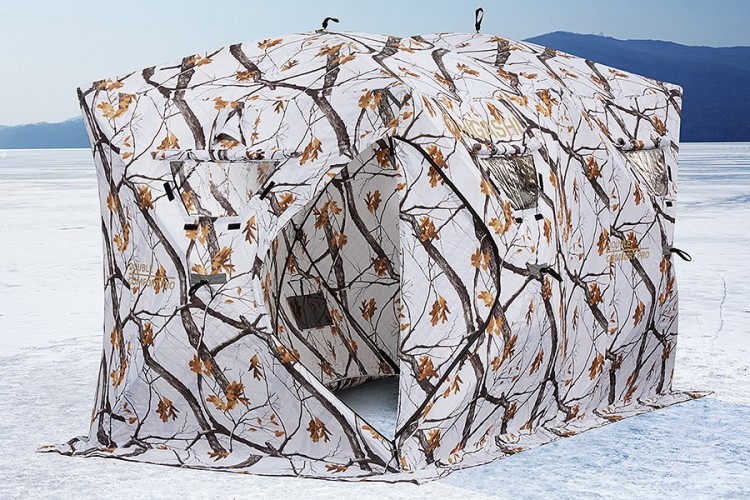 Зимняя палатка куб Higashi Double Winter Camo Comfort Pro трехслойная (80271)