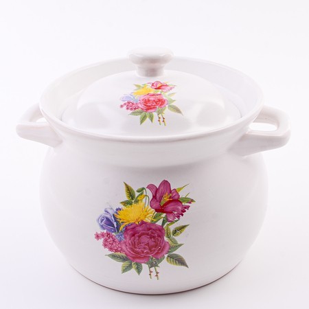 Кастрюля с крышкой 1,8 л керамика рис/цветы Mayer&Boch (7320-1) Кастрюля с крышкой 1,8 л керамика рис/цветы Mayer&Boch (7320-1)