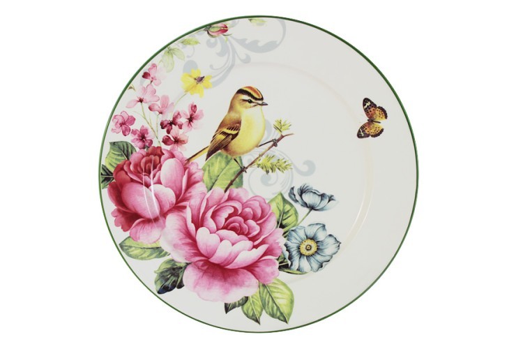 Тарелка обеденная Цветы и птицы INFINITY ( INFEX-C046-FB-AL )
