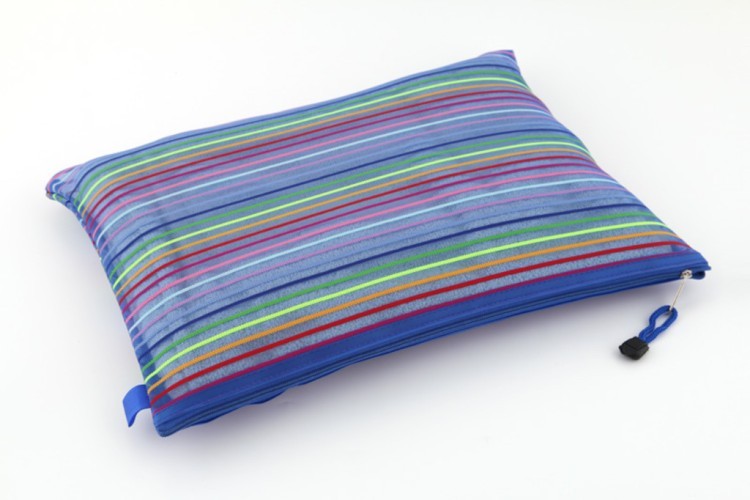 Банный комплект "полосатый рейс"полотенце 70х140 фисташковое,сумка синяя (703-262-17) 