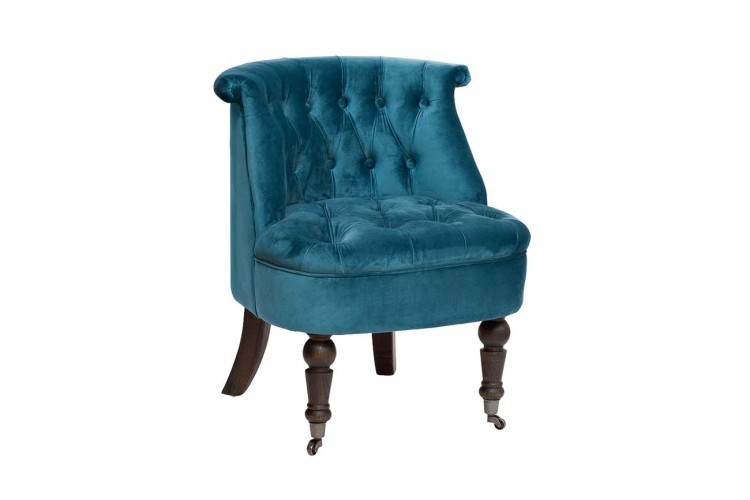 Кресло велюр сине-зеленый 46*61*70см ножки т-кор. (TT-00000546)