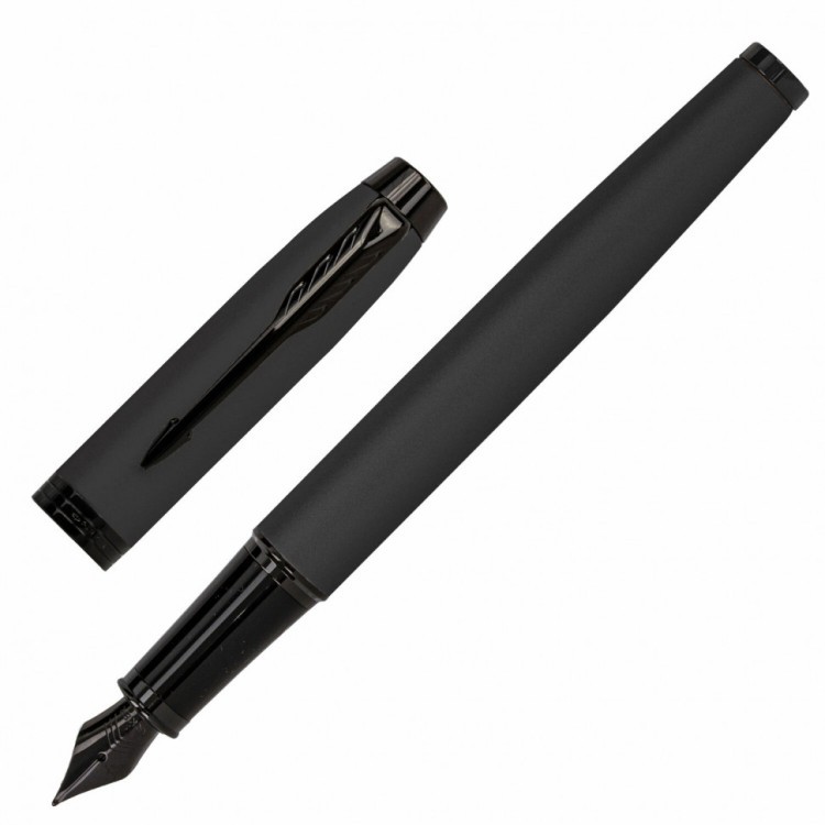 Ручка перьевая Parker "IM Achromatic Black BT" черный матовый нержавеющая сталь синяя 143767 (1) (89439) Ручка перьевая Parker "IM Achromatic Black BT" черный матовый нержавеющая сталь синяя 143767 (1) (89439)