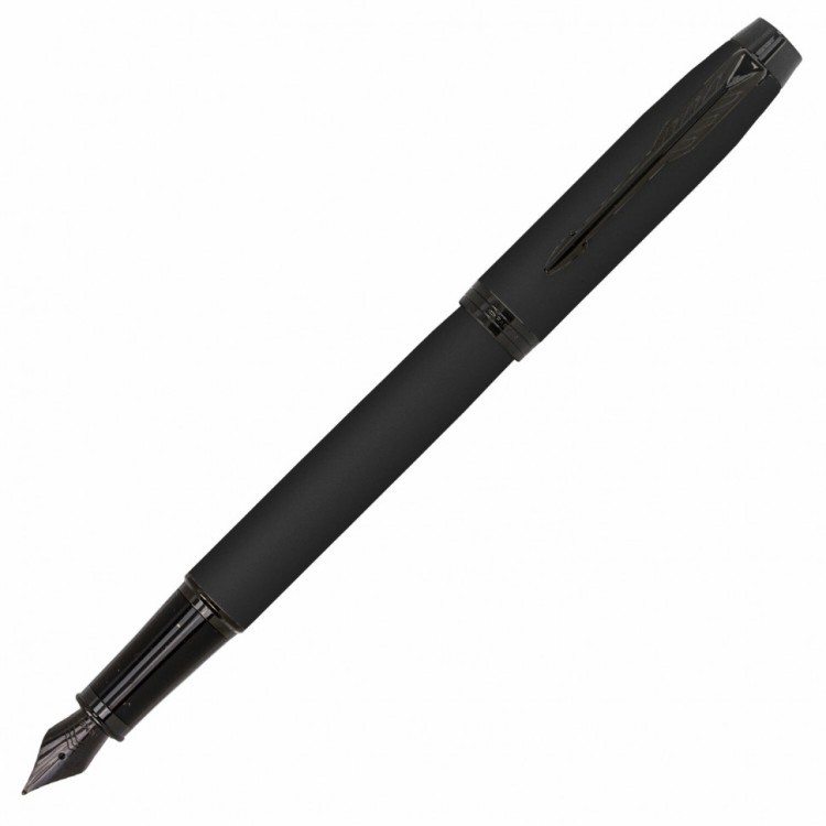 Ручка перьевая Parker "IM Achromatic Black BT" черный матовый нержавеющая сталь синяя 143767 (1) (89439) Ручка перьевая Parker "IM Achromatic Black BT" черный матовый нержавеющая сталь синяя 143767 (1) (89439)