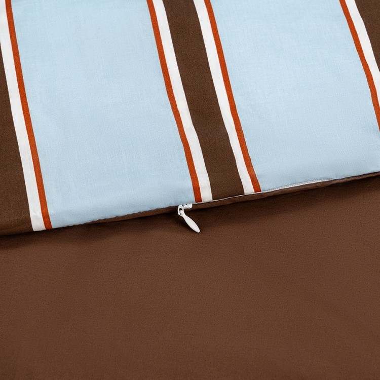 Комплект постельного белья из перкаля голубого цвета из коллекции stripes, 200х220см (80908)