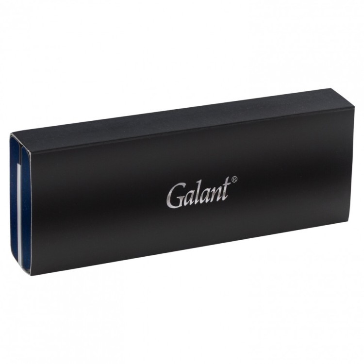 Ручка подарочная шариковая Galant Offenbach корпус серебристый с черным синяя 141014 (1) (90789)