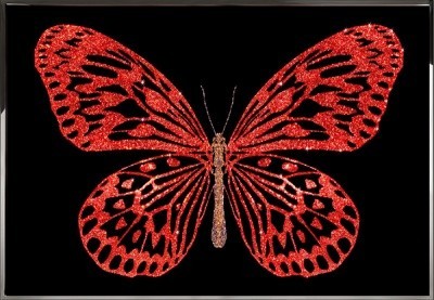 Картина Красная бабочка с кристаллами Swarovski (2375)
