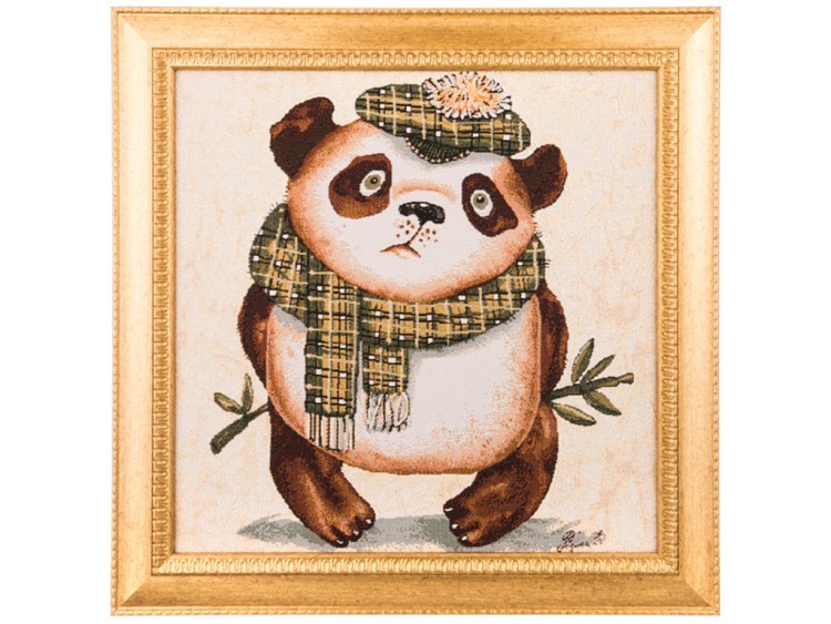 Гобеленовая картина "любитель бамбука" 55х55см. (404-1425-02) 