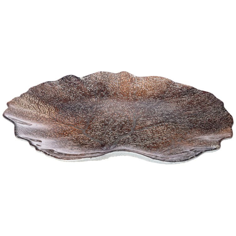 Блюдо "crown " brown 33х28х3 см без упаковки (мал 8шт) АКСАМ (339-066)