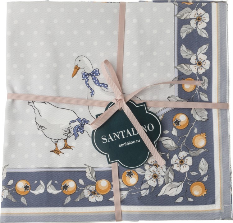 Набор салфеток из 2 шт. "гуси" 40*40 см. синий, 100% хлопок, твил SANTALINO (850-700-8) Набор салфеток из 2 шт. "гуси" 40*40 см. синий, 100% хлопок, твил SANTALINO (850-700-8)