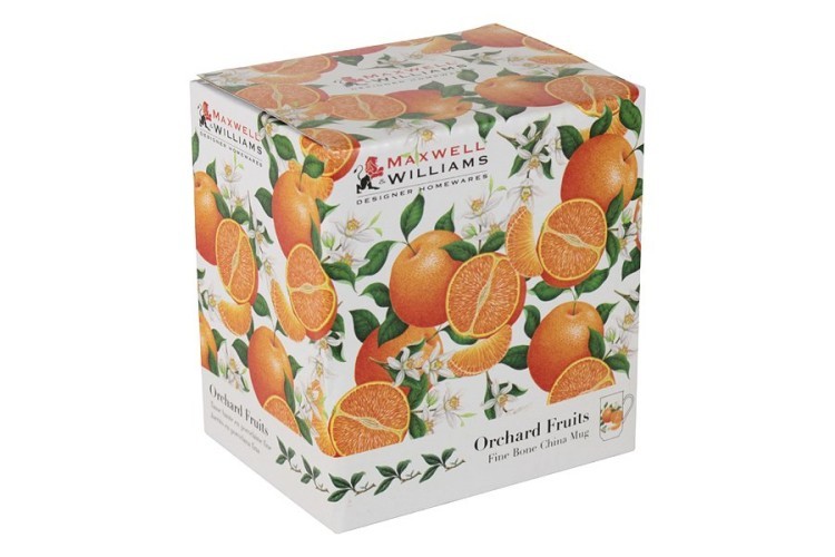 Кружка, 300 мл, фарфор F, белая, Апельсин, Orchard Fruits - MW637-PB8010 Maxwell & Williams