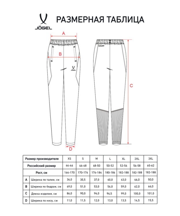 Брюки тренировочные с карманами JOGEL PREMIER PerFormDRY Training Pants, темно-синий (2122509)