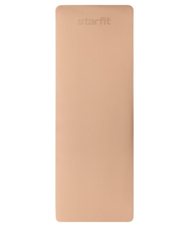 Коврик для йоги и фитнеса STARFIT FM-201, TPE, 183x61x0,4 см, персиковый/серый (2108059)