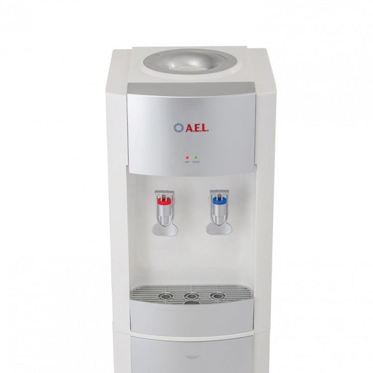 Кулер для воды AEL LD-AEL-28 напольный 2 крана белый/серебристый 00256/454329 (1) (92024)