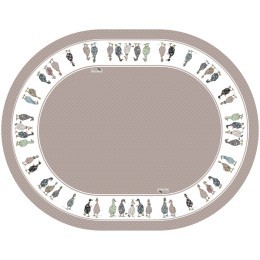 Скатерть овальная "family farm",140х180см, капучино 100% хлопок,твил c пропиткой Lefard (850-749-4)