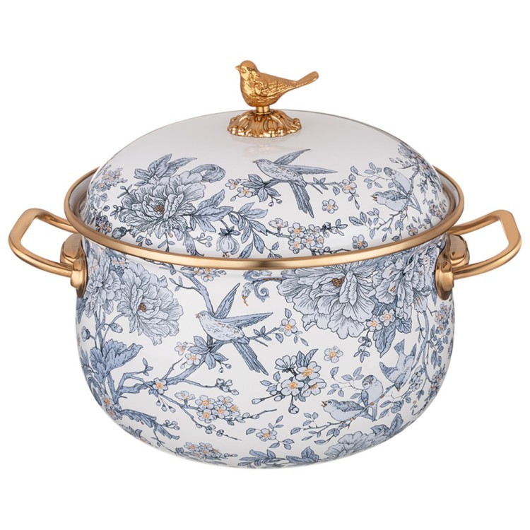 Кастрюля эмалированная lefard с крышкой, серия royal garden 3,8л, диа.20см подходит для индук.пл Lefard (950-673)