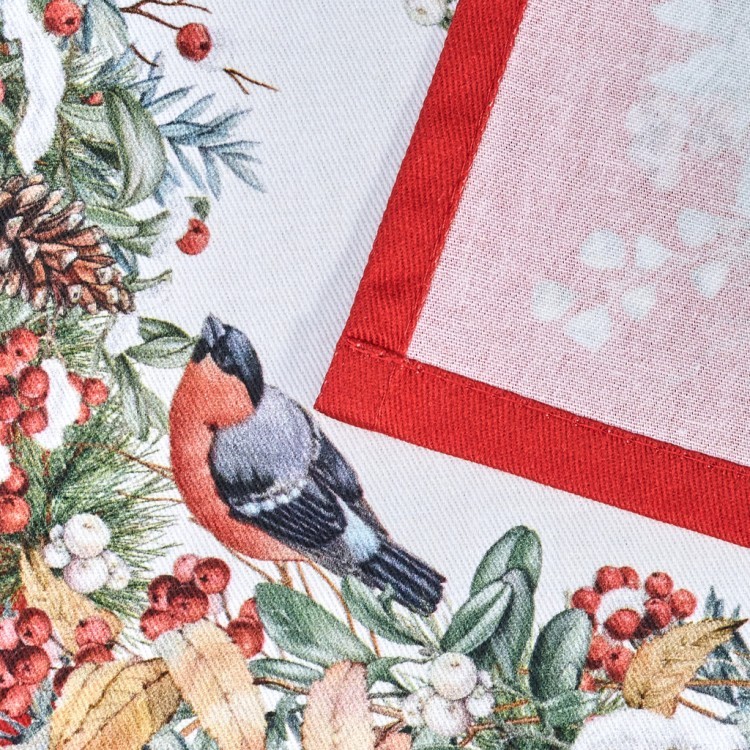 Набор салфеток из 2-х шт "морозко.снегири",40х40см, 100% хлопок,красный,твил, Lefard (850-745-8)