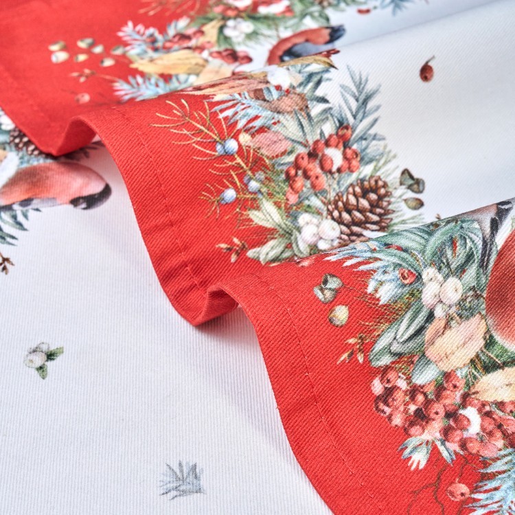 Набор салфеток из 2-х шт "морозко.снегири",40х40см, 100% хлопок,красный,твил, Lefard (850-745-8)