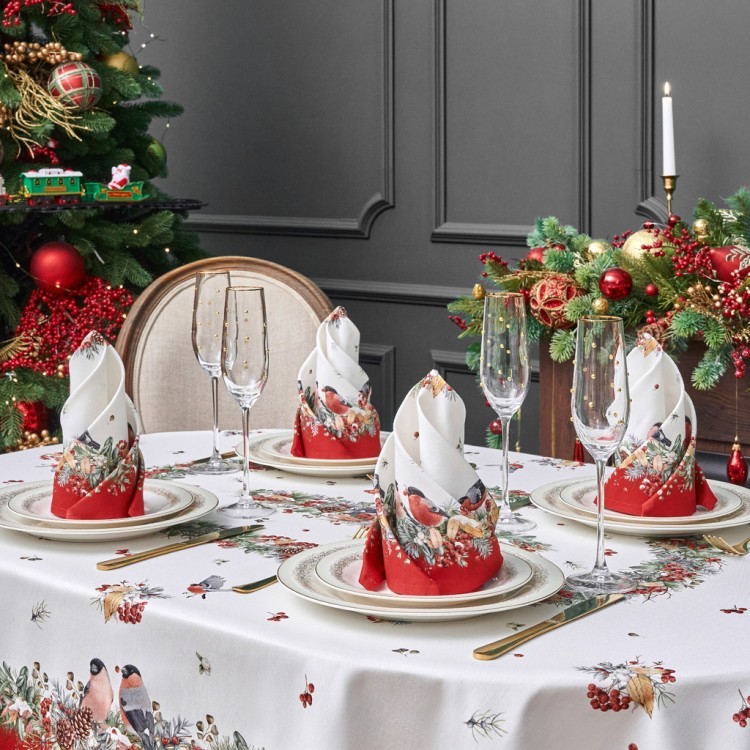 Набор салфеток из 2-х шт "морозко.снегири",40х40см, 100% хлопок,красный,твил, Lefard (850-745-8)