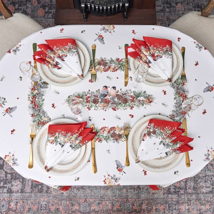 Набор салфеток из 2-х шт "морозко.снегири",40х40см, 100% хлопок,красный,твил, Lefard (850-745-8)