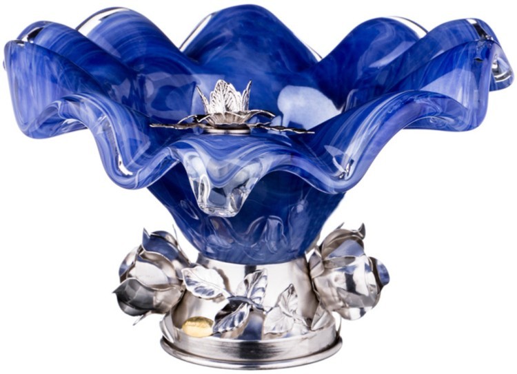 Декоративная чаша 30*21 см. высота=15 см. White Cristal (647-706) 