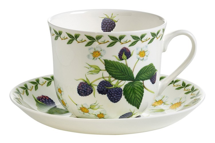Пара чайная, 1 перс, 2 пр, 480 мл, фарфор F, белая, Ежевика, Orchard Fruits - MW637-PB8109 Maxwell & Williams