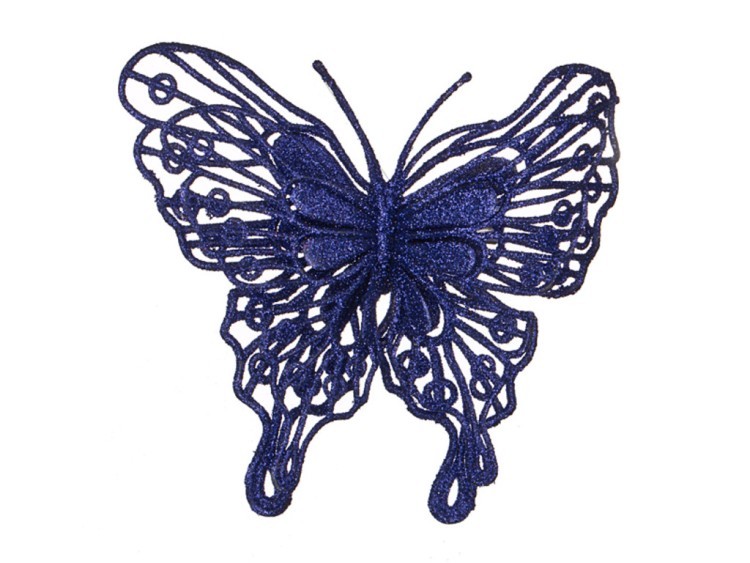 Изделие декоративное "бабочка" на клипсе. длина=12см. фиолетовый (мал=100шт./кор=400шт.) Arti-M (241-2457)
