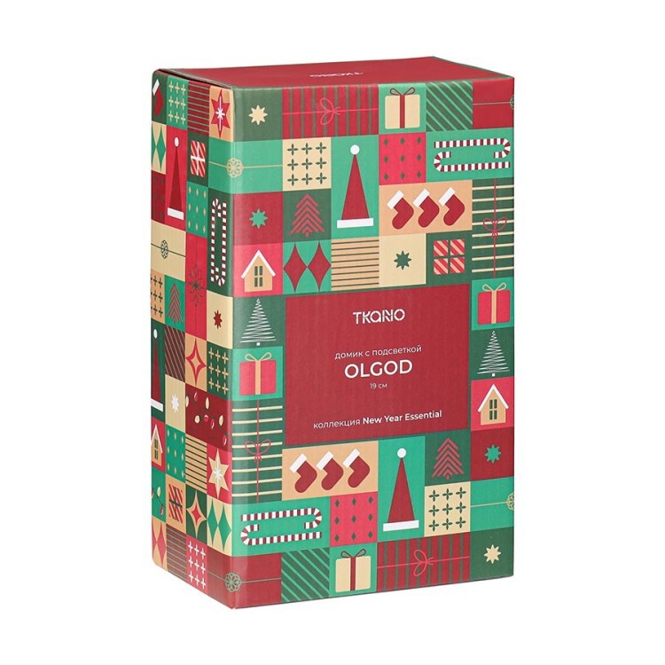 Домик с подсветкой olgod из коллекции new year essential, 19см (79420)