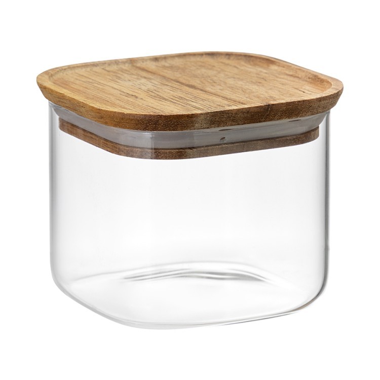 Банка для хранения квадратная glass acacia, 600 мл (79982)