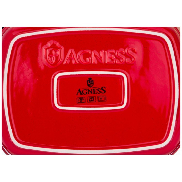 Блюдо для запекания agness "modern kitchen" прямоуг. красное 1800 мл 30*19*7 см Agness (777-076)