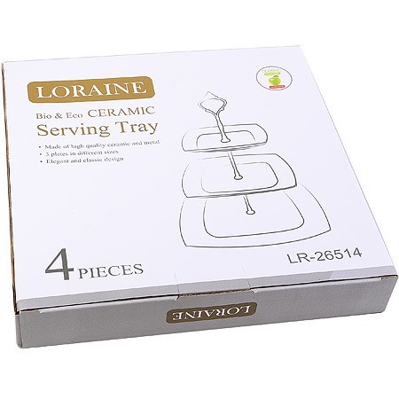 Конфетница 3х ярус ЭЛИС 15-20-26см LR (26514)