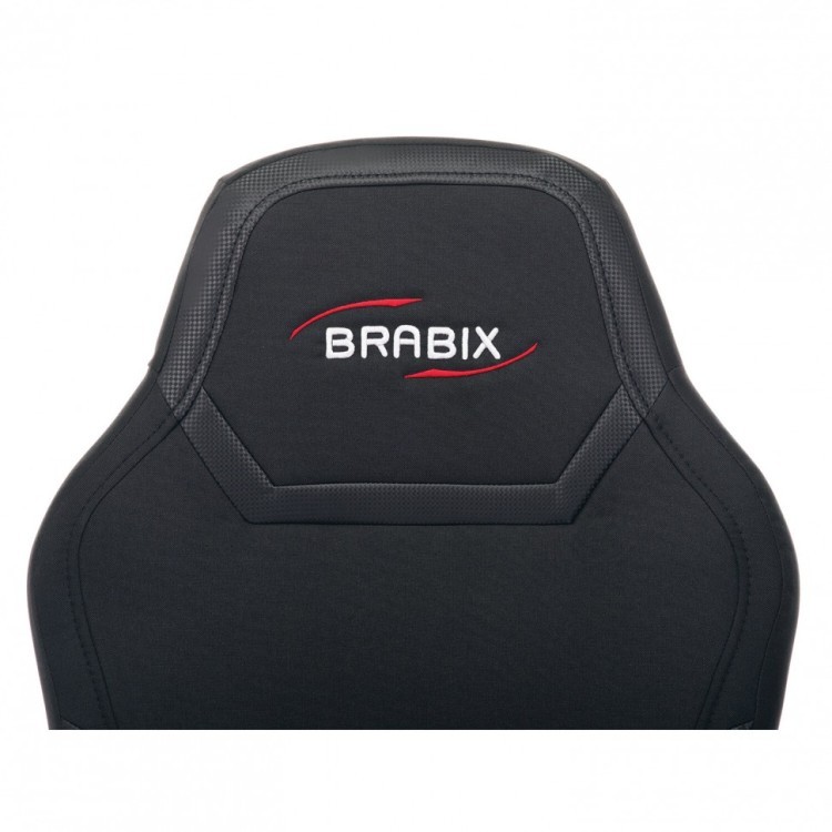 Кресло компьютерное Brabix Alpha GM-018 ткань/экокожа черное 532636 (1) (91146)
