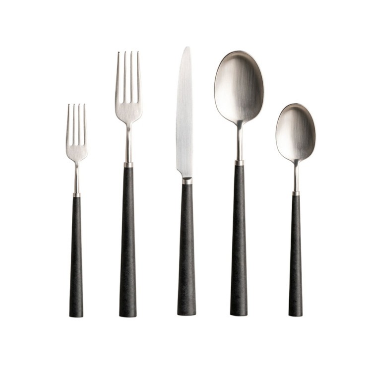 Вилка C20737-BLK, нержавеющая сталь 18/10, PVD, Brushed - black cable, Costa Nova