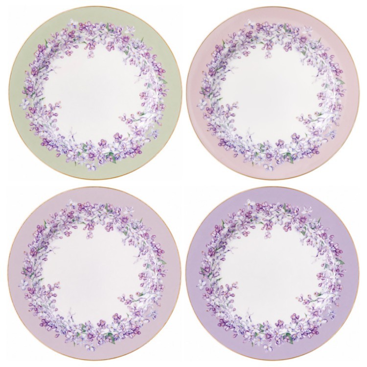 Набор тарелок закусочных lefard  "lilac" 4 шт. 20,5 см микс Lefard (760-811-1)