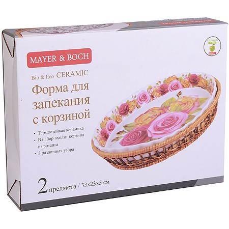 Форма для запекания 2,1л 33х5см РОЗЫ МВ (24799) Форма для запекания 2,1л 33х5см РОЗЫ МВ (24799)