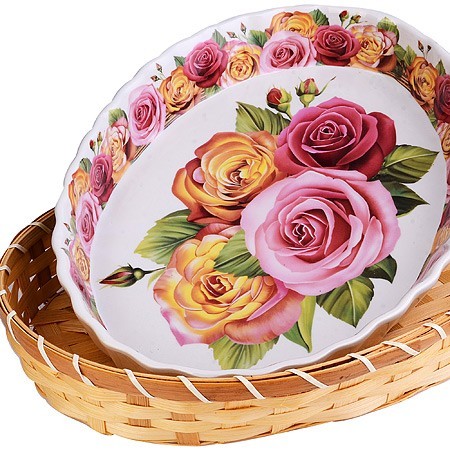 Форма для запекания 2,1л 33х5см РОЗЫ МВ (24799)