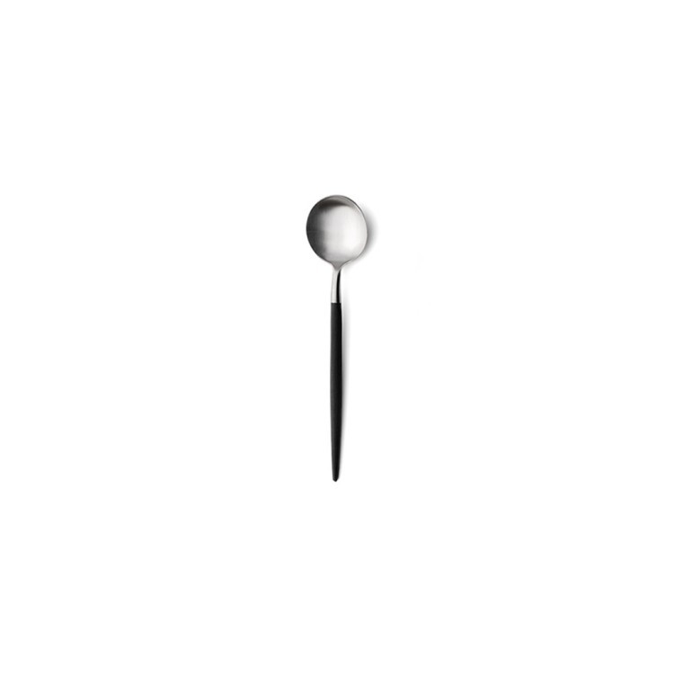 Ложка кофейная GO.12, нержавеющая сталь 18/10, композитный материал, matte chrom/black, CUTIPOL