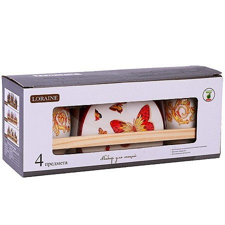 Набор для специй 4 пр Романтика доломит LR (30780)