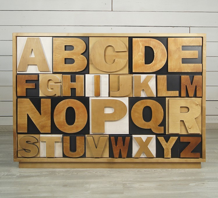 Комод «Alphabeto Birch» 10 ящиков арт AL-01/2ETG/4 AL-01/2ETG/4-ET