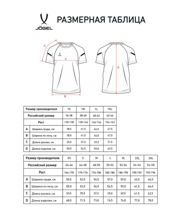 Футболка тренировочная JOGEL CAMP 2 CVC Training Tee, темно-синий (2114284)