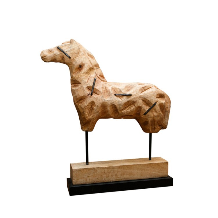 Декор лошадь FA-2084, MANGO WOOD AND IRON, Brown, ROOMERS FURNITURE