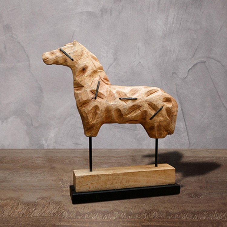 Декор лошадь FA-2084, MANGO WOOD AND IRON, Brown, ROOMERS FURNITURE