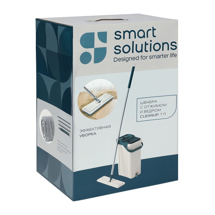 Швабра с отжимом и ведром cleanup, 7 л. (78730)