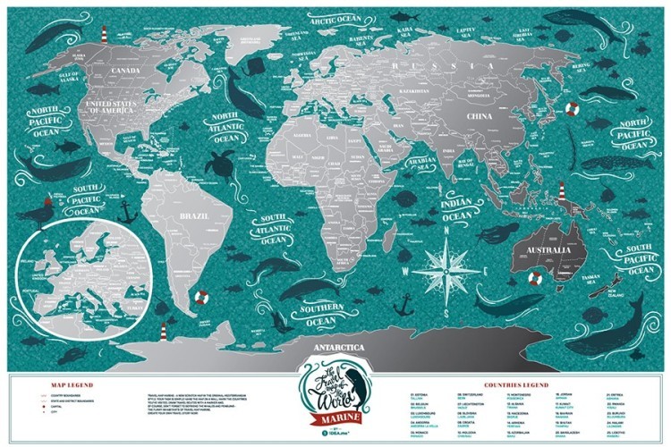 Карта travel map weekend world (58061)