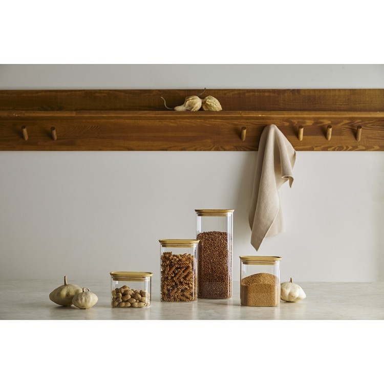 Банка для хранения прямоугольная glass bamboo, 950 мл (77508)