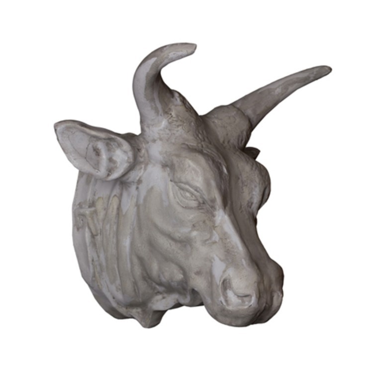 Голова быка 4058, металл, grey, ROOMERS FURNITURE