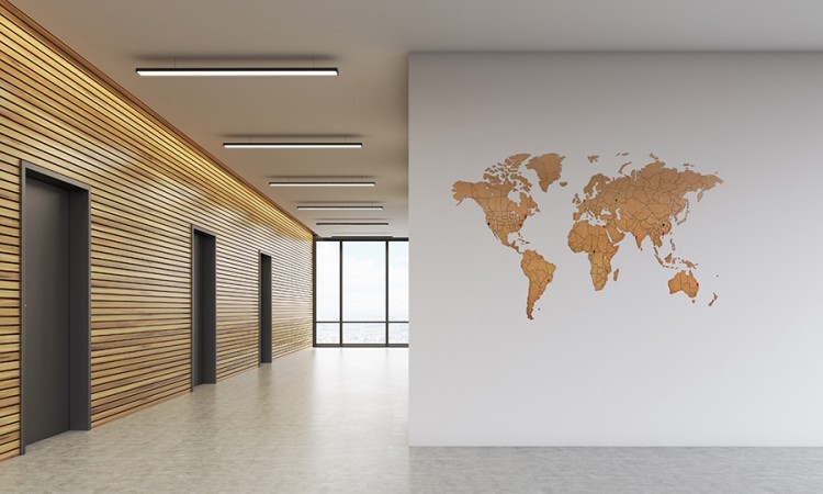 Пазл «Карта мира» коричневая  150х90 см new (58634)