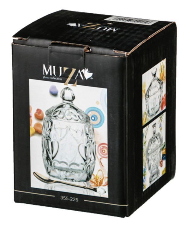 Банка для специй с ложкой 7*7*12 см. коллекция "муза" (кор=24шт.) Muza (355-225) Банка для специй с ложкой 7*7*12 см. коллекция "муза" (кор=24шт.) Muza (355-225)