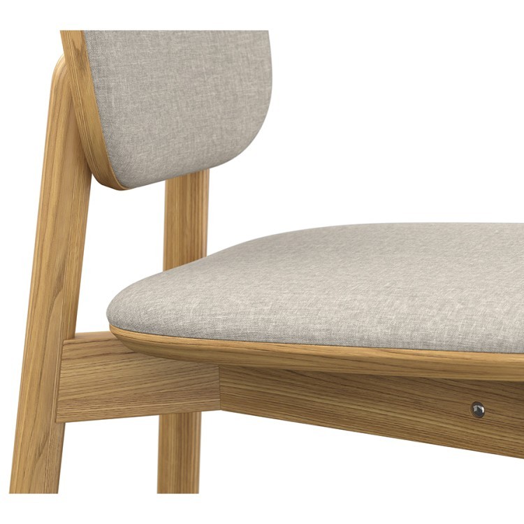 Стул барный с обивкой saga, рогожка, бежевый (76416)